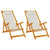 Beach Chair 2 pcs Brown 61.5 x 123 x 82cm Solid Acacia wood