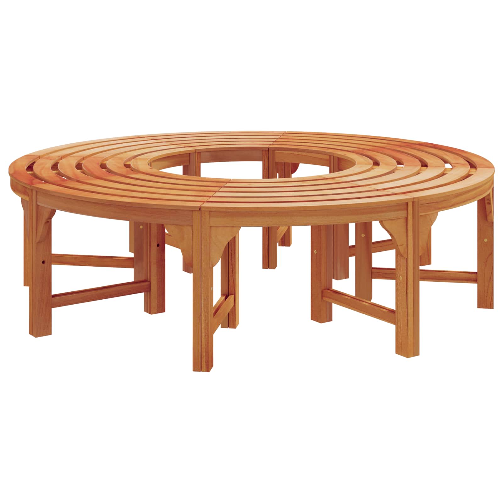 Tree Bench 2 pcs Natural 160 x 80 x 45cm Solid Eucalyptus Wood