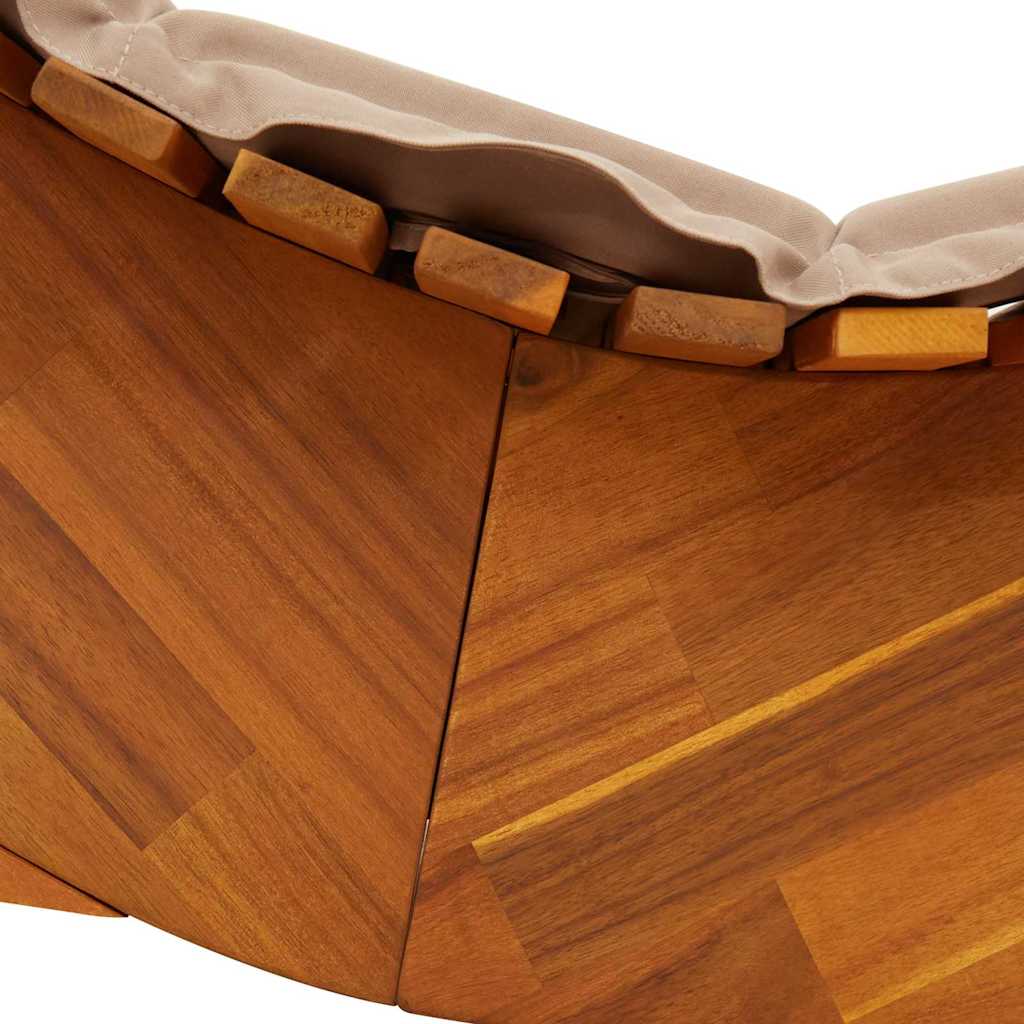 Sun Lounger 2 pcs Brown 60 x 154 x 74cm Solid Acacia wood