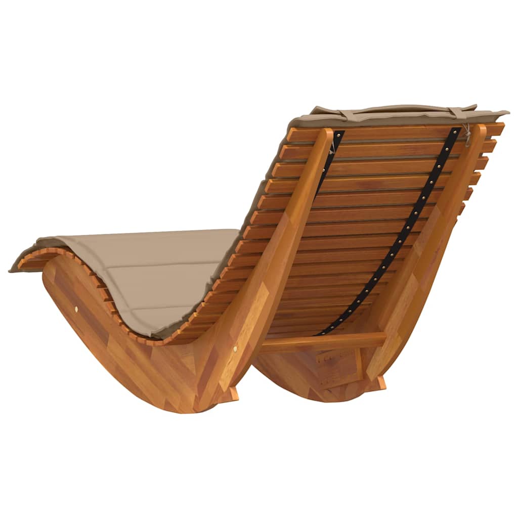 Sun Lounger 2 pcs Brown 60 x 154 x 74cm Solid Acacia wood