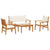 Garden Sofa Set 4 pcs Brown 75 x 45 x 38cm Solid Acacia wood
