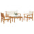 Garden Sofa Set 4 pcs Brown 75 x 45 x 38cm Solid Acacia wood