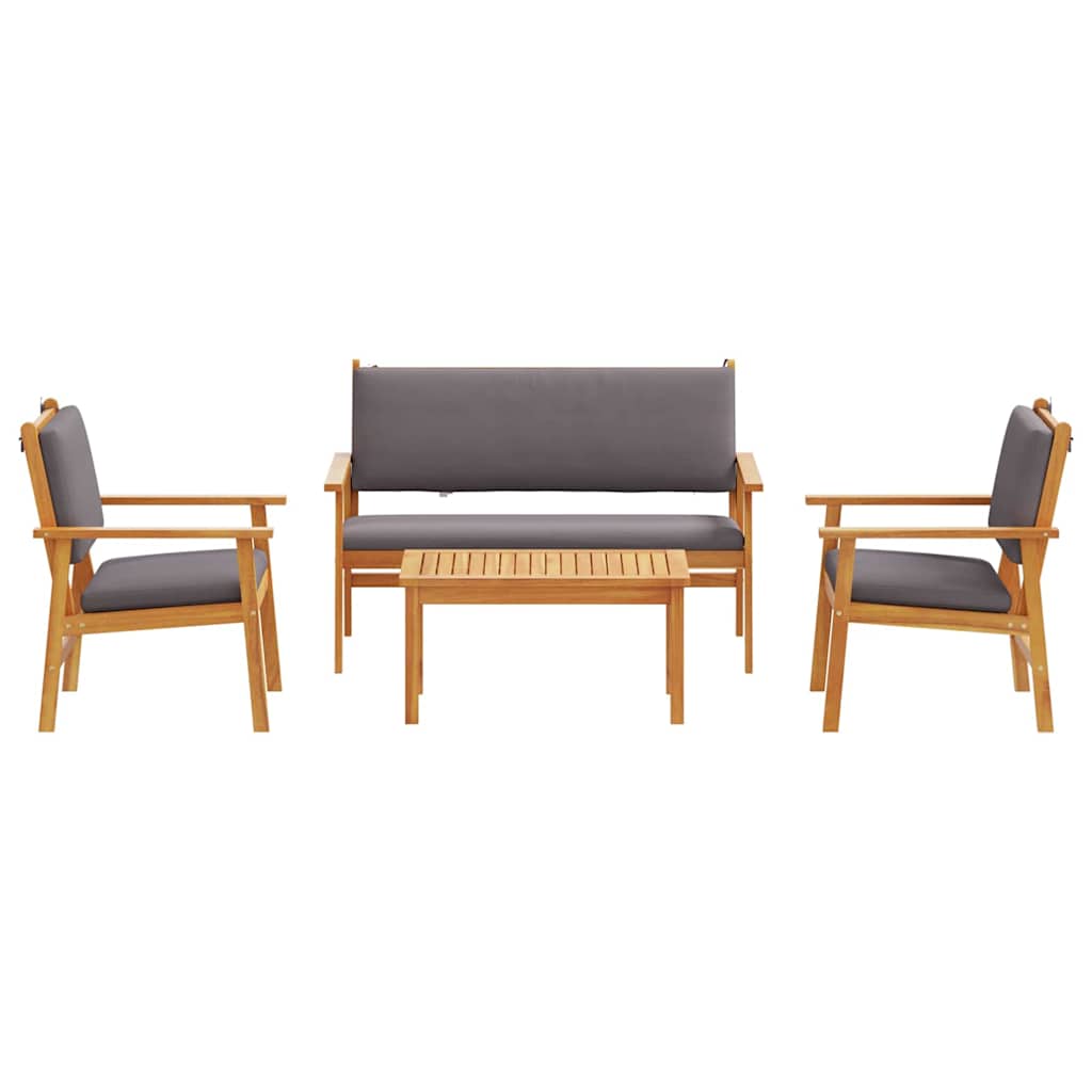 Garden Sofa Set 4 pcs Brown 75 x 45 x 38cm Solid Acacia wood