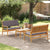 Garden Sofa Set 3 pcs Brown 75 x 45 x 38cm Solid Acacia wood