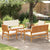 Garden Sofa Set 5 pcs Brown 75 x 45 x 38cm Solid Acacia wood