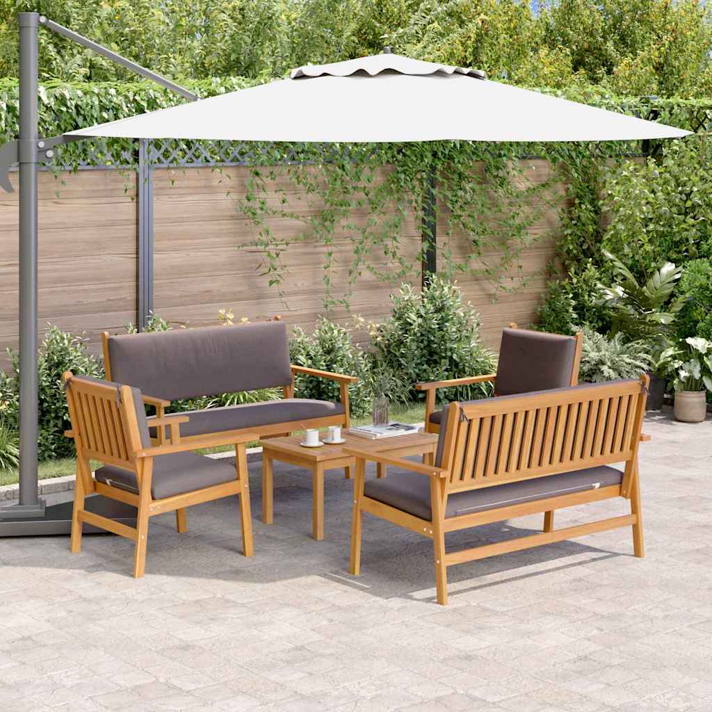 Garden Sofa Set 5 pcs Brown 75 x 45 x 38cm Solid Acacia wood
