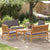 Garden Sofa Set 5 pcs Brown 75 x 45 x 38cm Solid Acacia wood