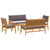 Garden Sofa Set 5 pcs Brown 75 x 45 x 38cm Solid Acacia wood