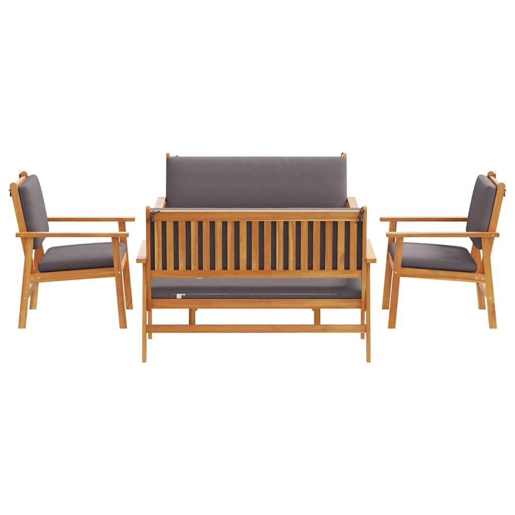 Garden Sofa Set 5 pcs Brown 75 x 45 x 38cm Solid Acacia wood