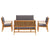 Garden Sofa Set 5 pcs Brown 75 x 45 x 38cm Solid Acacia wood