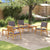 Garden Sofa Set 6 pcs Brown 45 x 45 x 38cm Solid Acacia wood