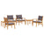 Garden Sofa Set 6 pcs Brown 45 x 45 x 38cm Solid Acacia wood