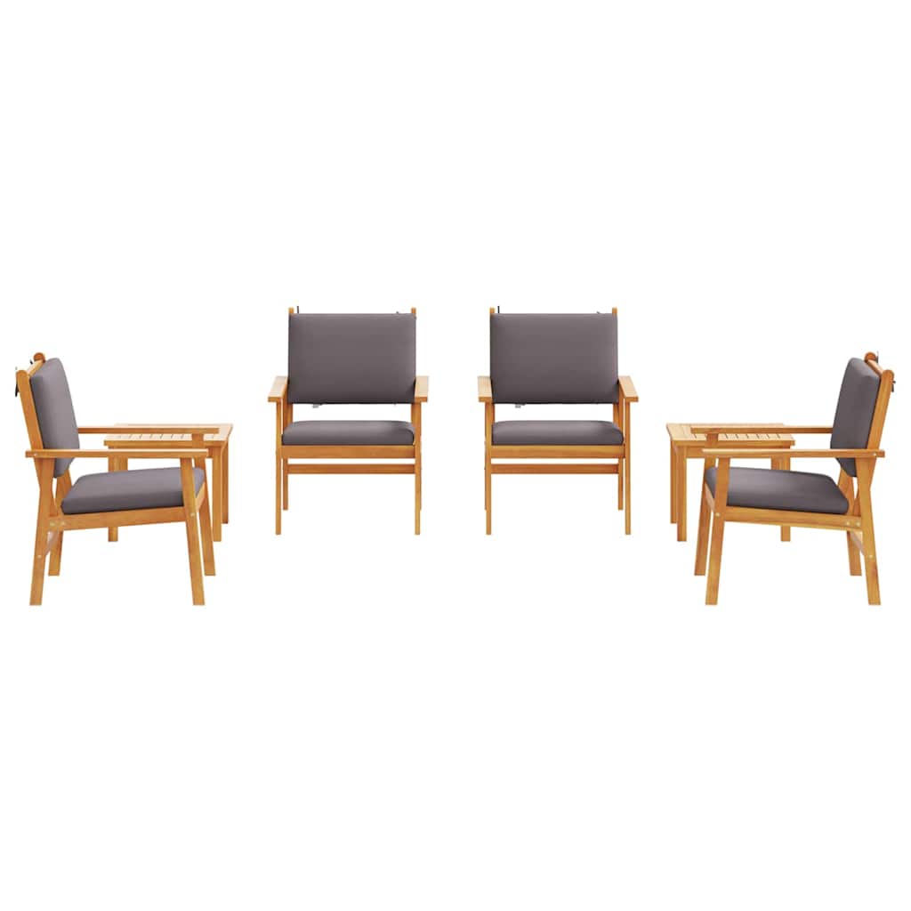 Garden Sofa Set with Cushion 6 pcs Brown Solid Acacia wood