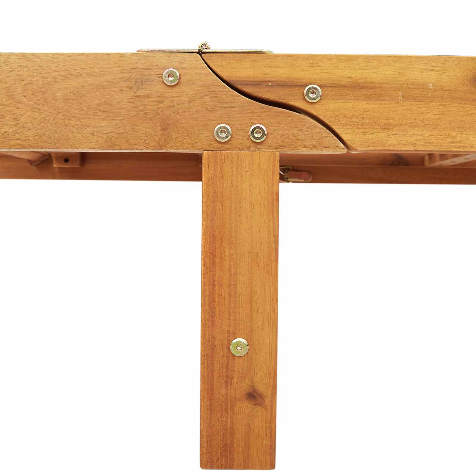 Sun Lounger 2 pcs Solid Acacia Wood Brown