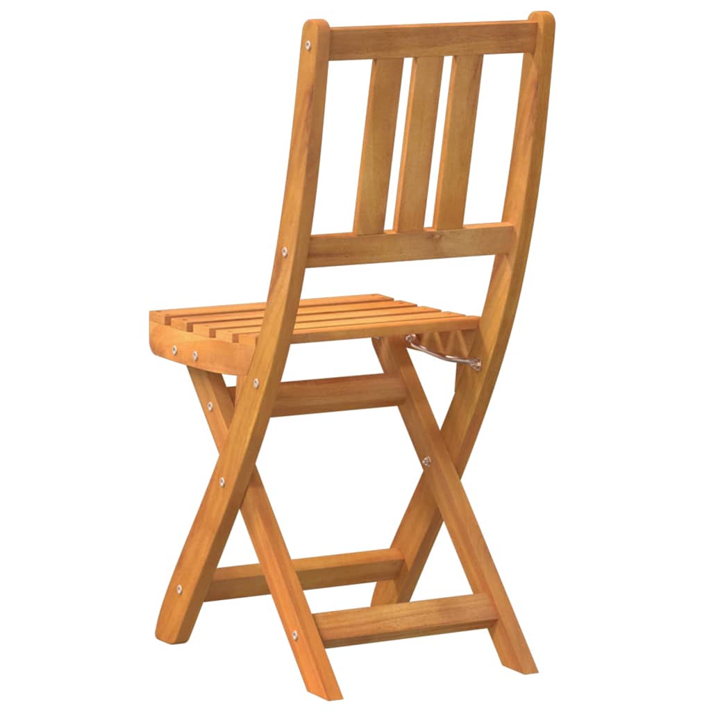 Garden Chair Folding 8 pcs Oil Natural 40 x 42 x 85 cm