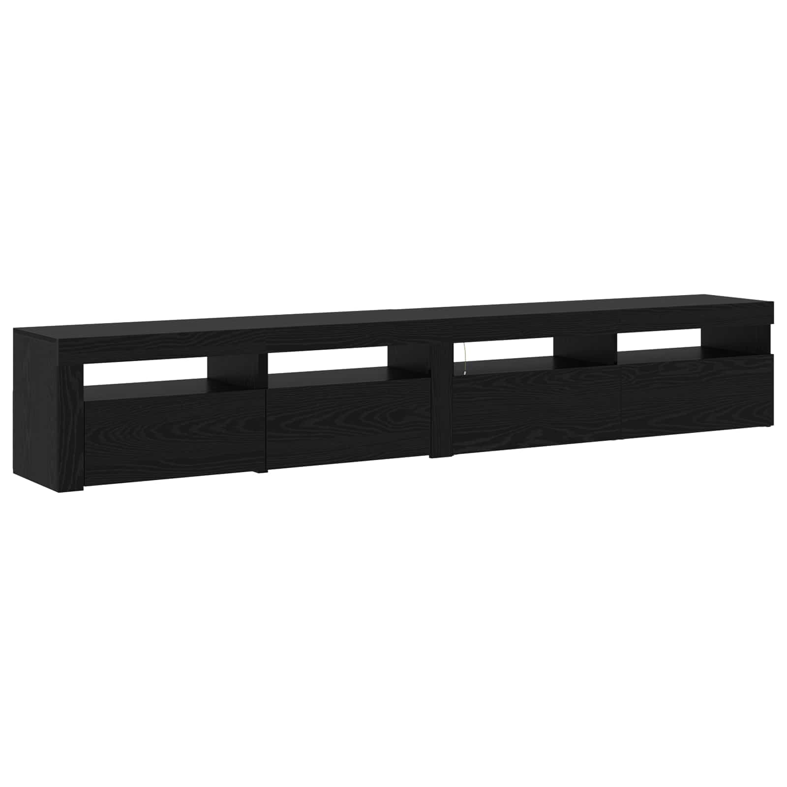 TV Cabinet 2 pcs Black Oak 240 x 35 x 40 cm Engineered Wood