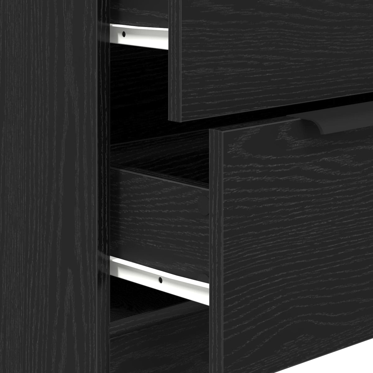 Sideboard 3 pcs Black Oak 180 x 30 x 70 cm Engineered Wood