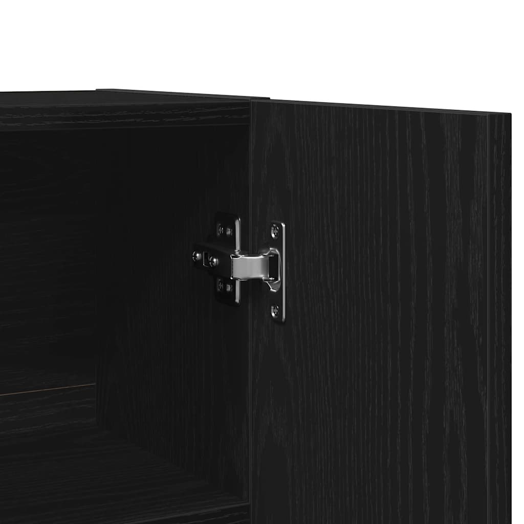 Washing Machine Cabinet 2 pcs Black Oak 70,5 x 71,5 x 181,5 cm