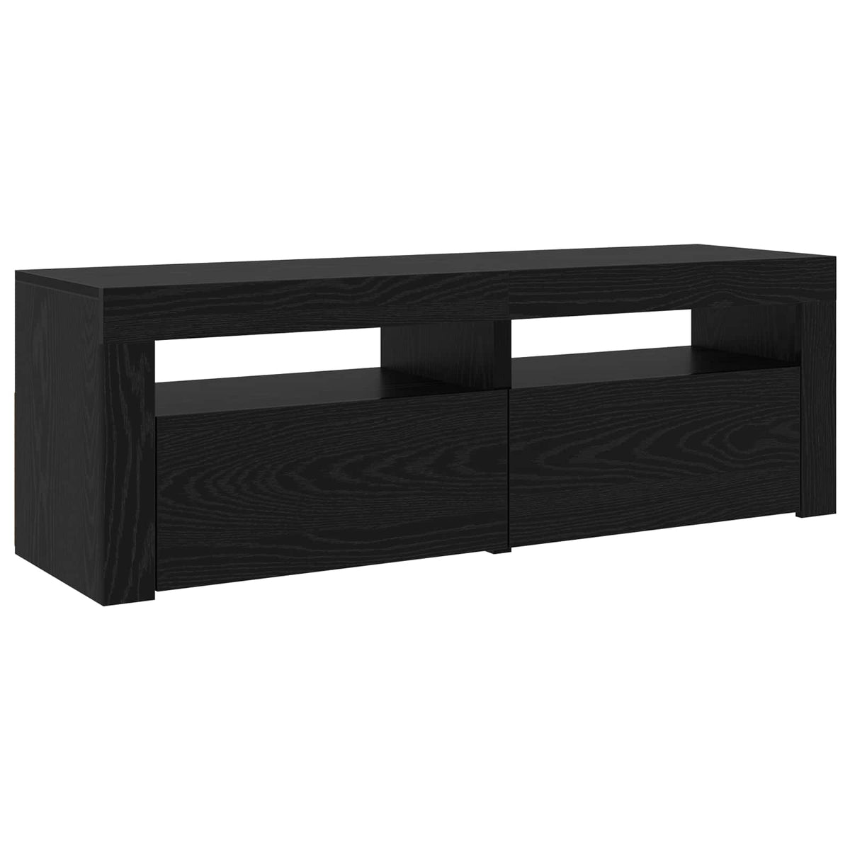 TV Cabinet 2 pcs Black Oak 210 x 35 x 40 cm Engineered Wood