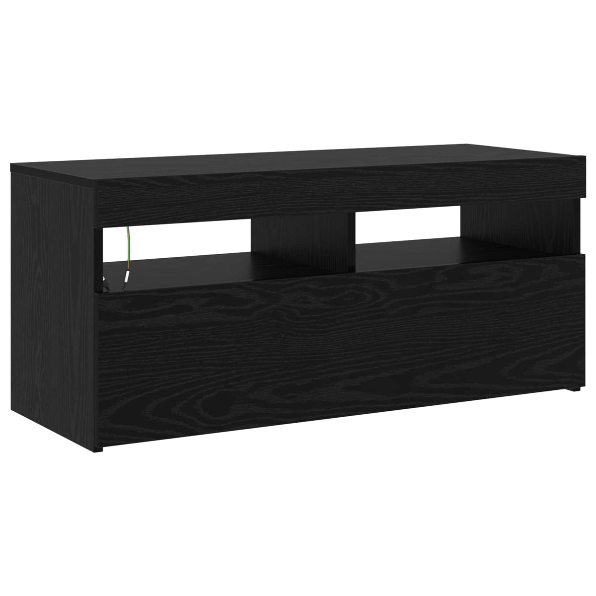 TV Cabinet 2 pcs Black Oak 210 x 35 x 40 cm Engineered Wood