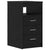 Desk with Door 2 pcs Black oak 140 x 50 x 76 cm Engineered wood