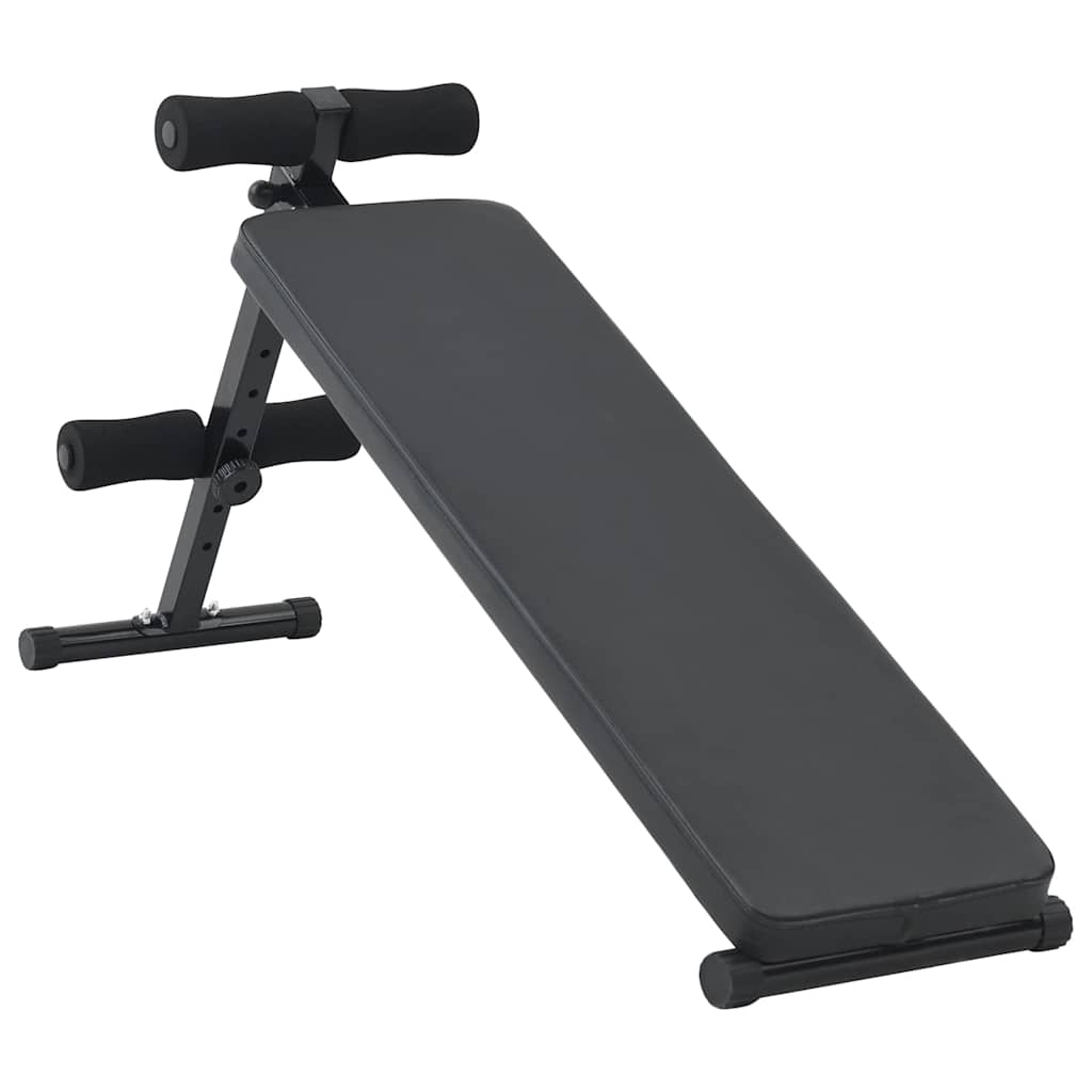 Sit Up Bench Black 124 x 33,5 x 55 cm Powder-Coated Steel