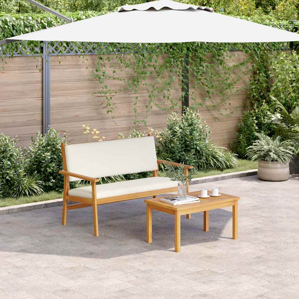 Garden Sofa Set 2 pcs Brown Solid Acacia wood