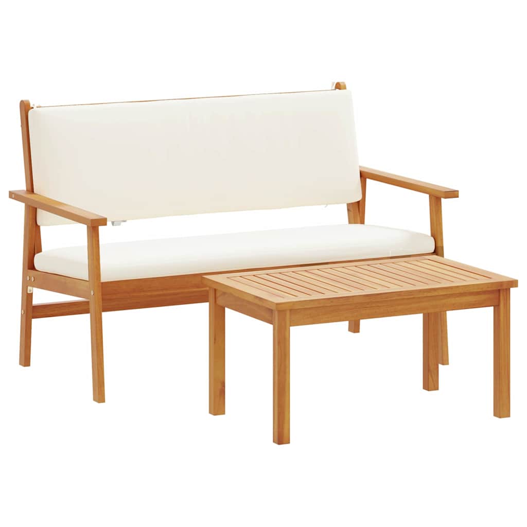Garden Sofa Set 2 pcs Brown Solid Acacia wood