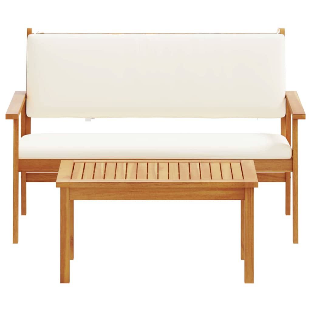 Garden Sofa Set 2 pcs Brown Solid Acacia wood