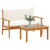 Garden Sofa Set 2 pcs Brown Solid Acacia wood