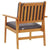 Garden Chair with Cushion 2 pcs Brown Solid Acacia wood