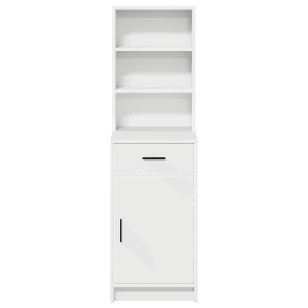 Highboard with Drawer White 40 x 40,5 x 135 cm Engineered Wood