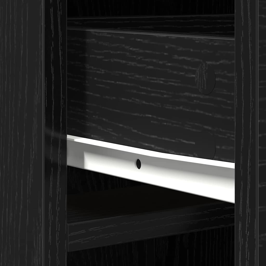 Highboard Black Oak 40 x 40,5 x 135 cm Engineered Wood
