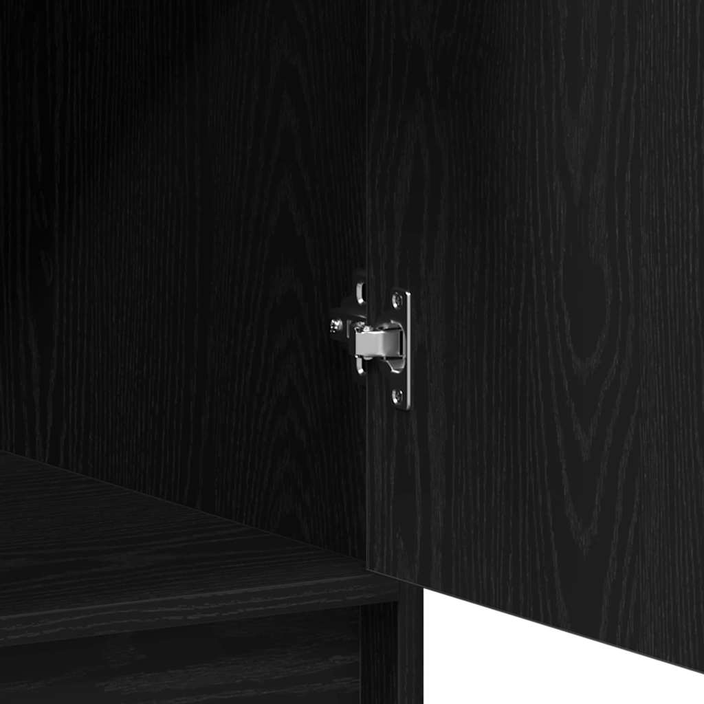Highboard Black Oak 40 x 40,5 x 135 cm Engineered Wood