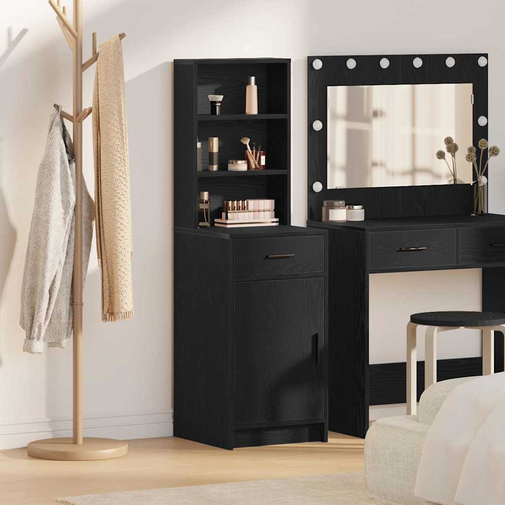 Highboard Black Oak 40 x 40,5 x 135 cm Engineered Wood