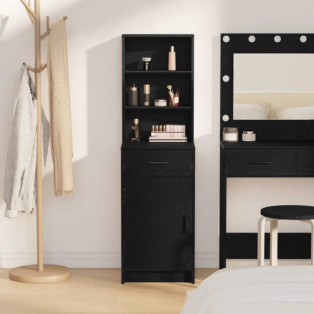 Highboard Black Oak 40 x 40,5 x 135 cm Engineered Wood
