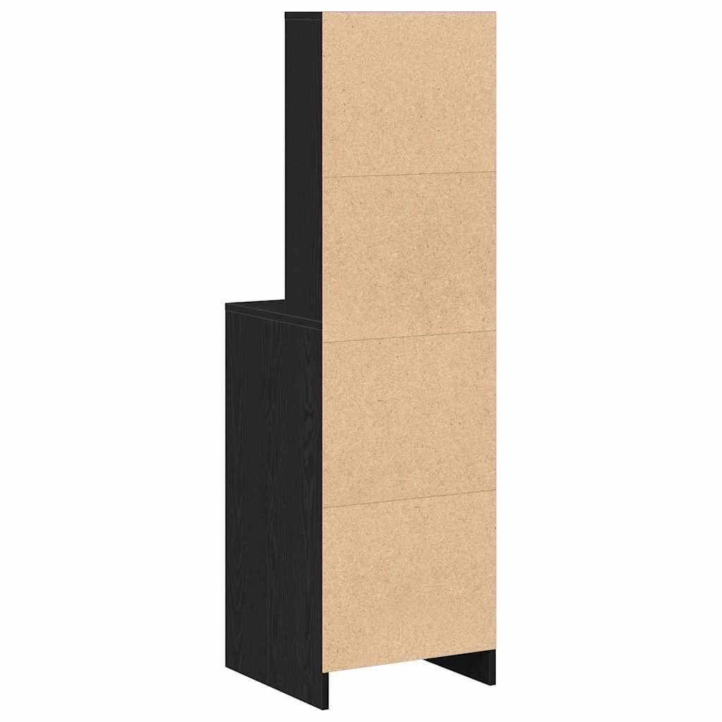 Highboard Black Oak 40 x 40,5 x 135 cm Engineered Wood