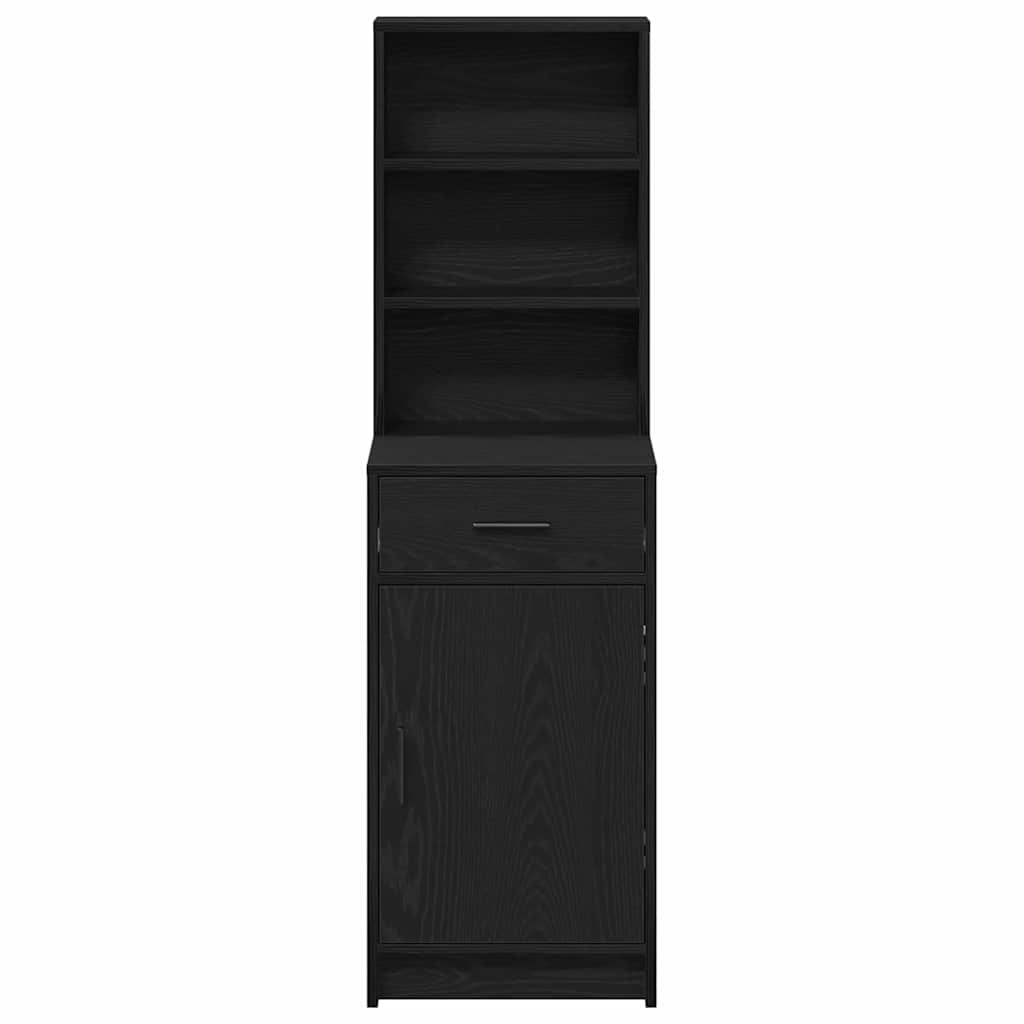 Highboard Black Oak 40 x 40,5 x 135 cm Engineered Wood