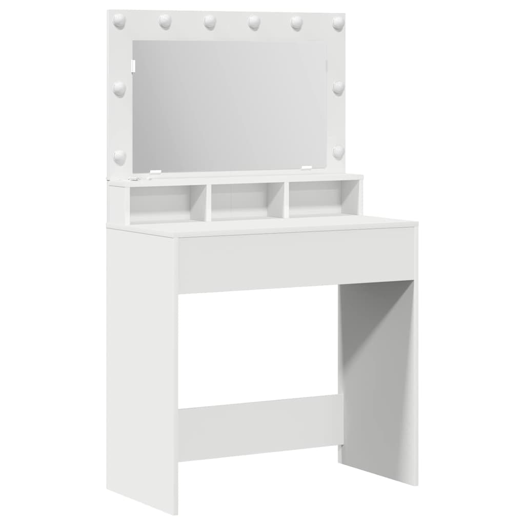 Dressing Table White 75,5 x 41 x 135 cm Engineered Wood