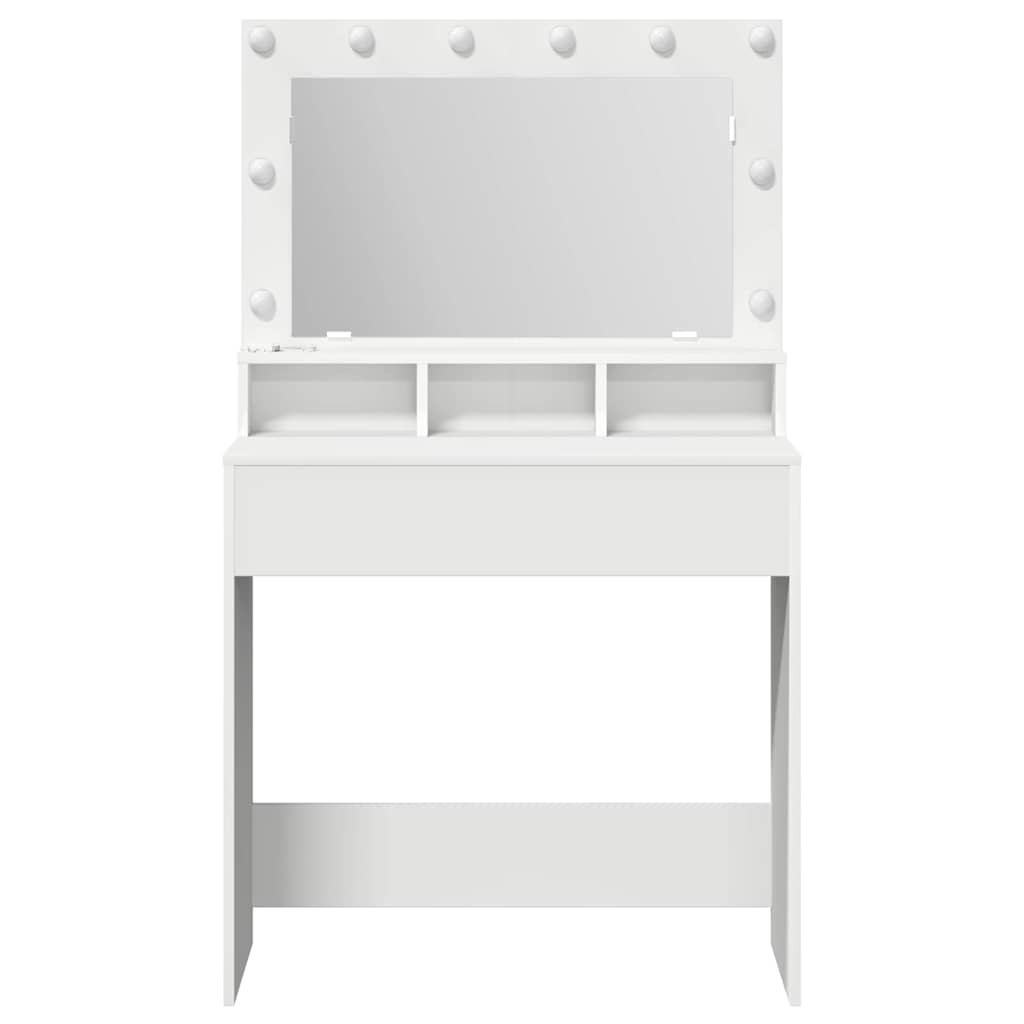 Dressing Table White 75,5 x 41 x 135 cm Engineered Wood
