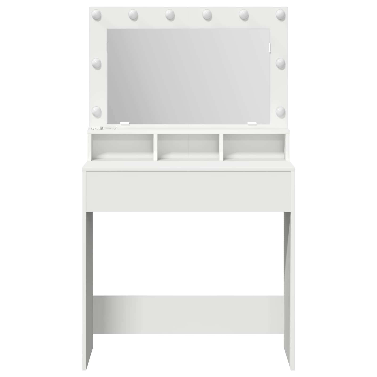 Dressing Table White 78,5 x 41 x 135 cm Engineered Wood