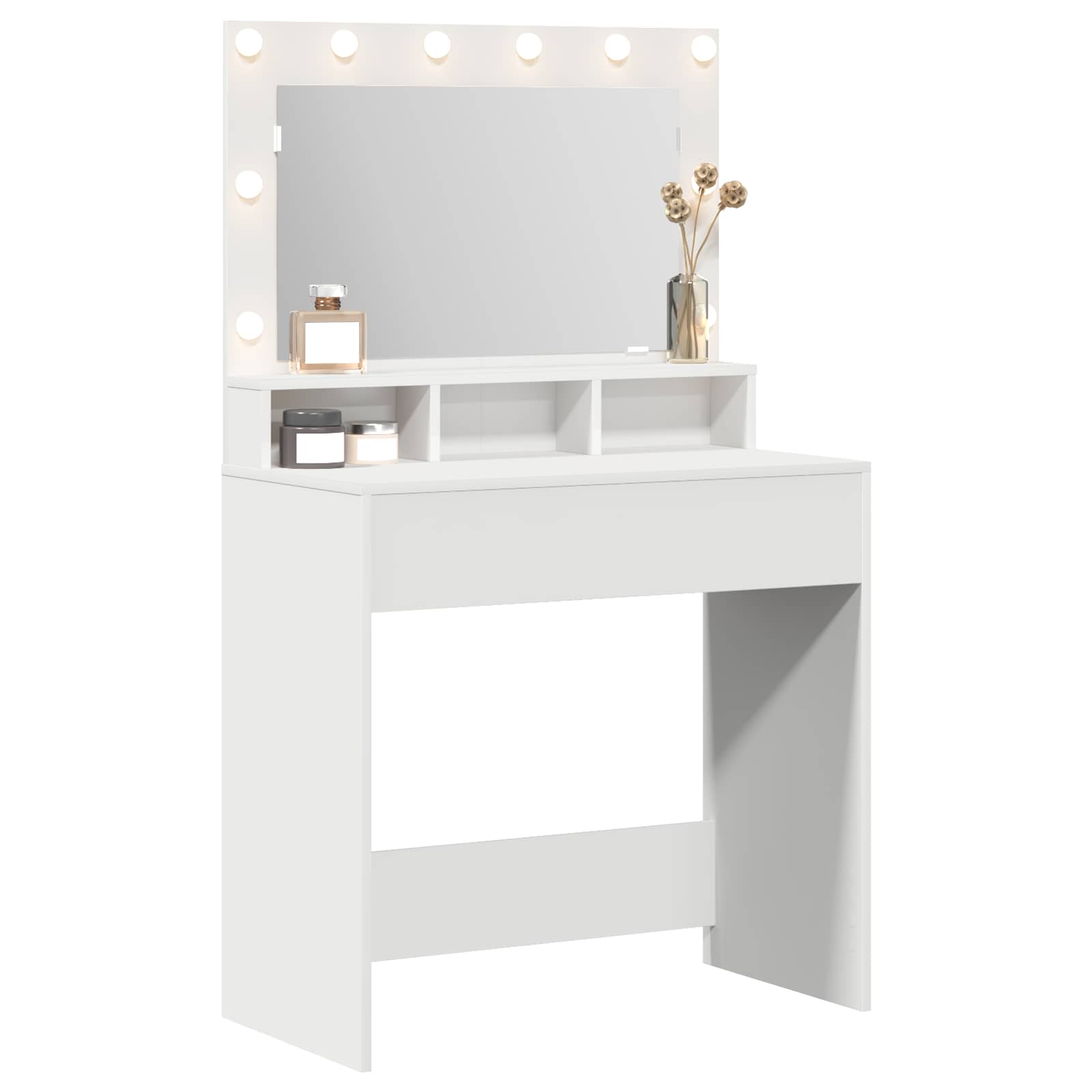 Dressing Table White 78,5 x 41 x 135 cm Engineered Wood