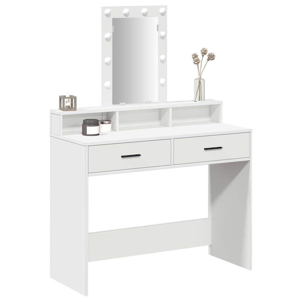Dressing Table White 100 x 41 x 140 cm Engineered Wood