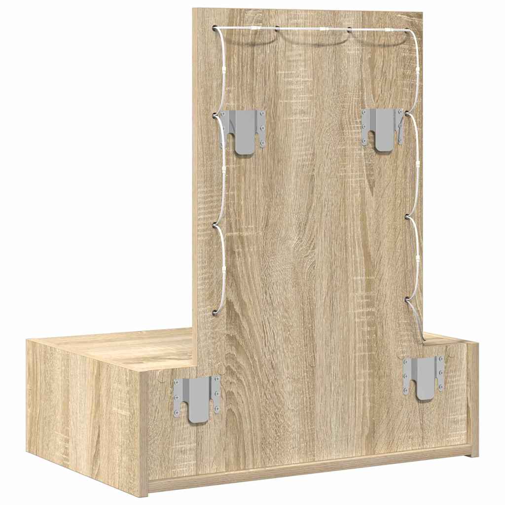 Dressing Table Brown 60 x 40 x 70 cm Engineered Wood