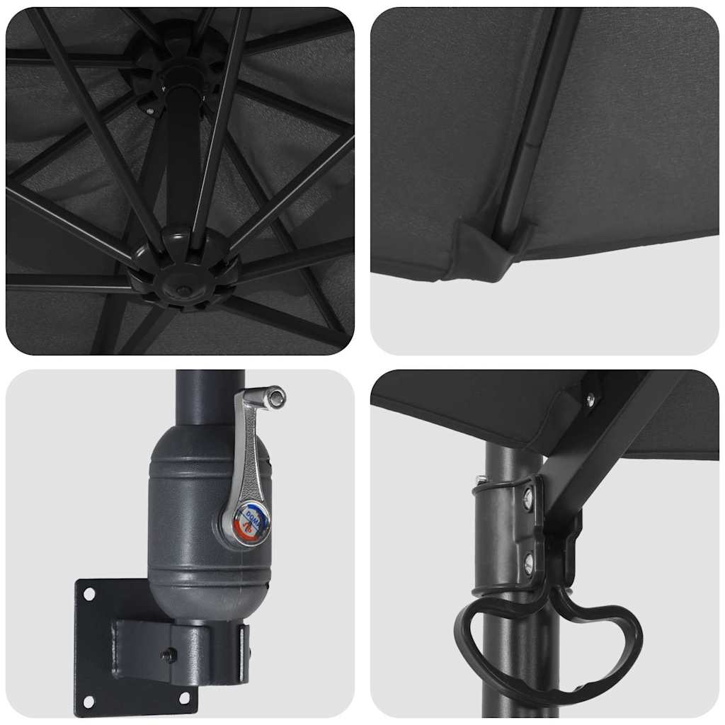 Garden Parasol Anthracite 248 x 248 x 148 cm