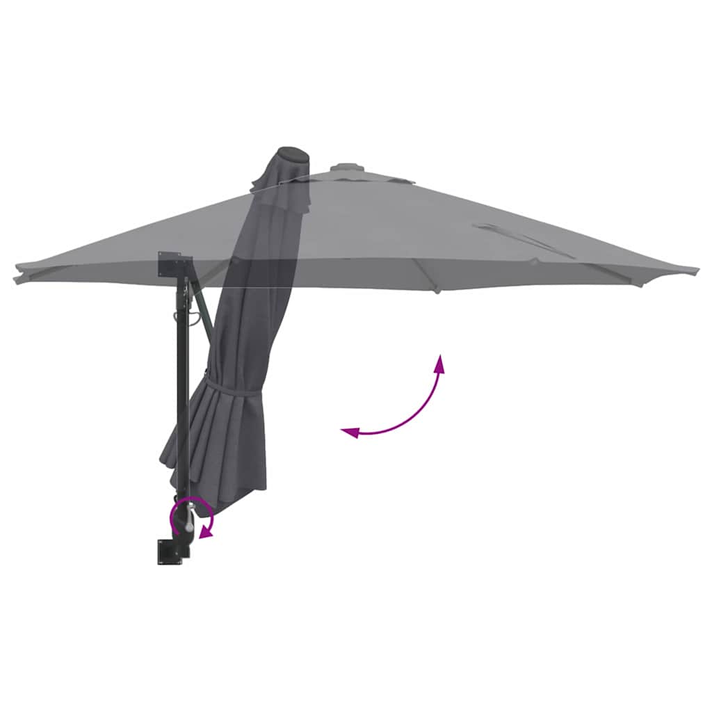 Garden Parasol Anthracite 248 x 248 x 148 cm