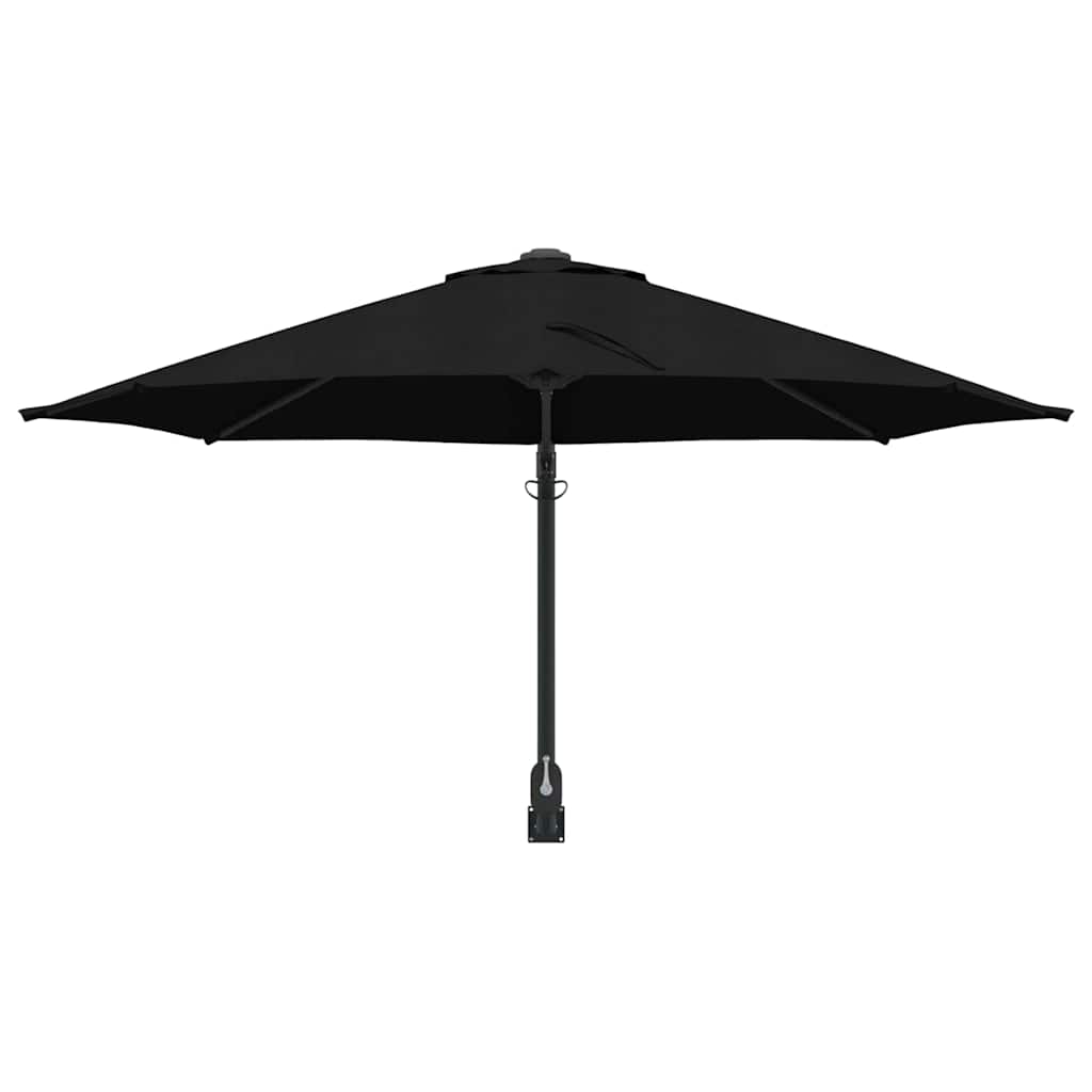 Garden Parasol Black 248 x 248 x 148 cm Polyester and Steel