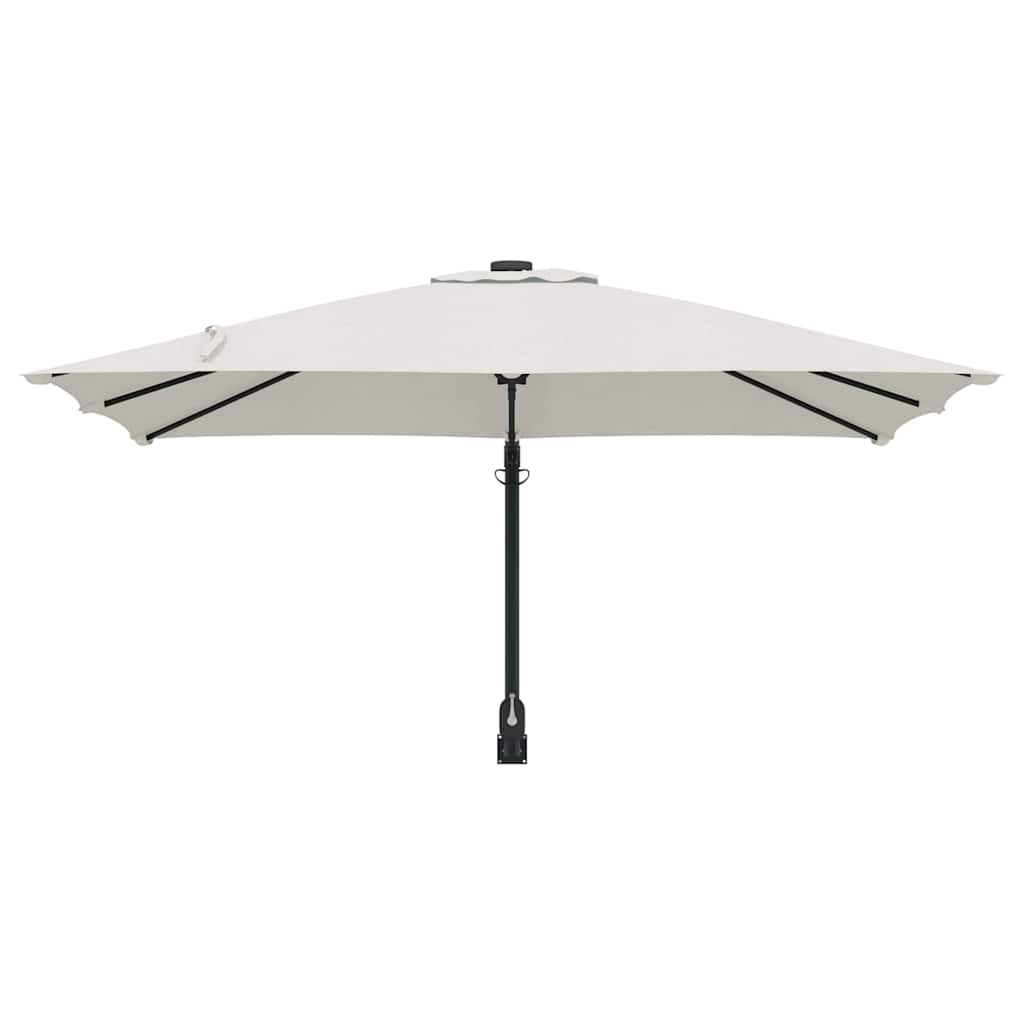 Garden Parasol Sand 248,5 x 247,5 x 160 cm Polyester and Steel
