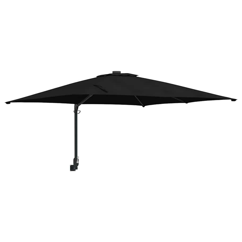 Garden Parasol Black 248,5 x 247,5 x 160 cm Polyester and Steel