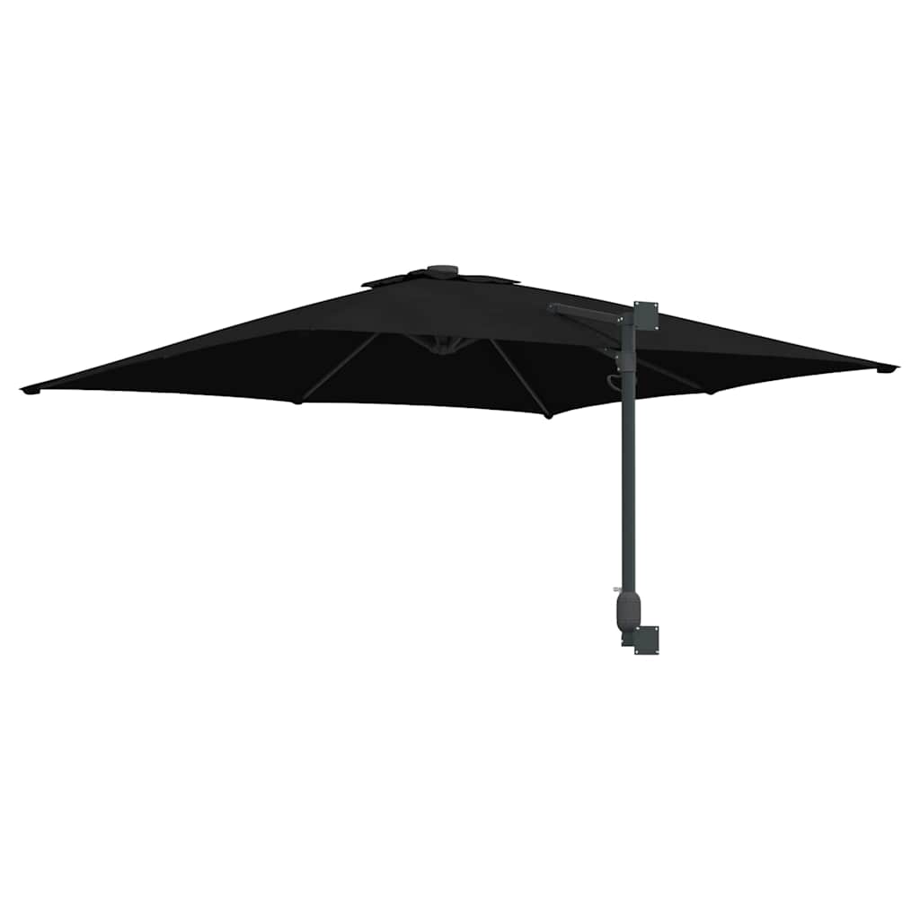 Garden Parasol Black 248,5 x 247,5 x 160 cm Polyester and Steel
